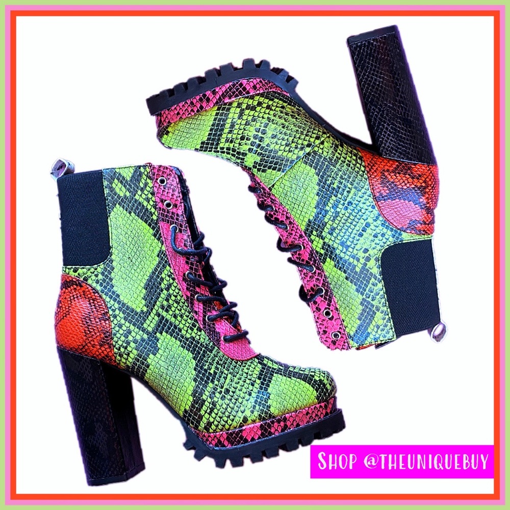 🆕 Snake Boots | Neon, Pink & Orange | Cape Robbin